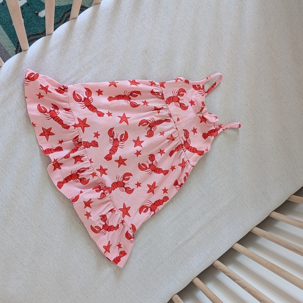 2T - Crewcuts / JcrewPink Lobster Print Girls' Summer Dress - Kids Accessories
